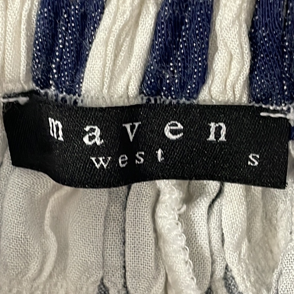 Maven West Ruffle Hem Striped Shorts - Picture 3 of 4